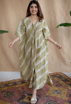 Aabha Batik Cotton Kaftan