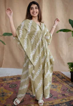 Aabha Batik Cotton Kaftan