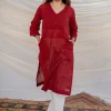 Aafiya Jamdani Cotton Kurta