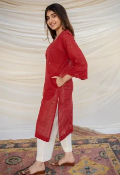 Aafiya Jamdani Cotton Kurta