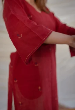 Aafiya Jamdani Cotton Kurta