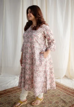 Aalya Batik Cotton Kali Kurta