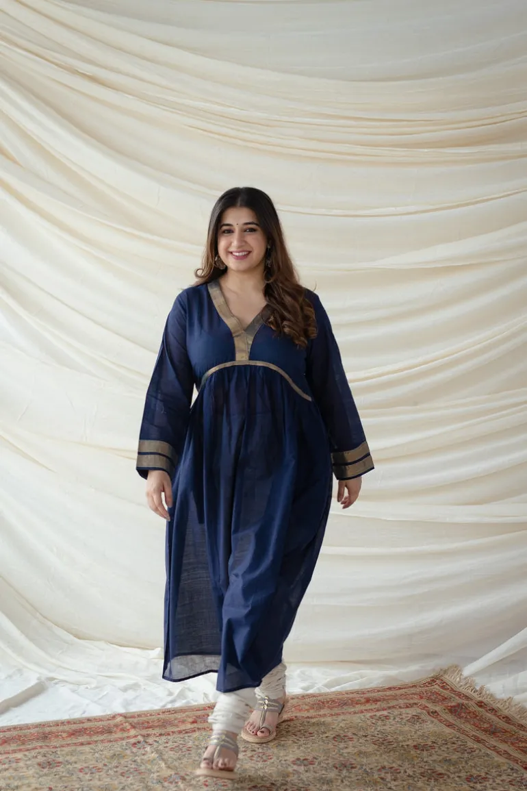 Aasha Mangalgiri Cotton Flared Kurta
