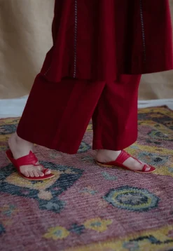 Adira Cotton Jhabba Kali Co-ord Set (Set of 2)