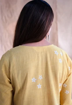 Affana Dabu Slub Cotton Kali Kurta