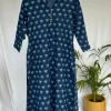 Afira Indigo Dabu Cotton Straight Kurta