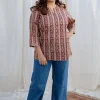 Afza Kalamkari Cotton Top