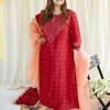 Ahalya Bandhani Chanderi Silk Kurta with Mukaish Detailing