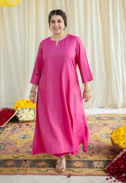 Aishani Silk Co-Ord Set with Mukaish Detailing (Set of 2)