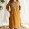 Akira Ajrakh Slub Cotton Hand Embroidered Kurta