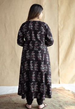 Akrita Black Ajrakh Cotton Kali Kurta