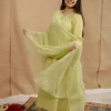 Akshara Mulmul Cotton Lime Kurta Set (Set of 3)