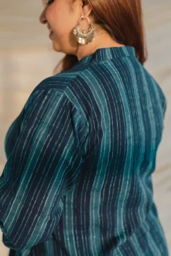Alisha Indigo Dabu Straight Short top