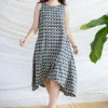 Amaja Blue Ajrakh Cotton A Line Dress