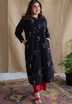 Amdavad Patang Ajrakh Cotton Kurta