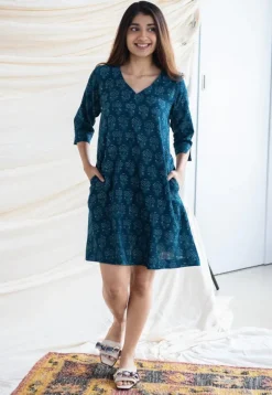 Amina Slub Cotton Dress