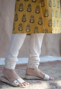 Anamika Mustard Ajrakh Cotton A Line Kurta