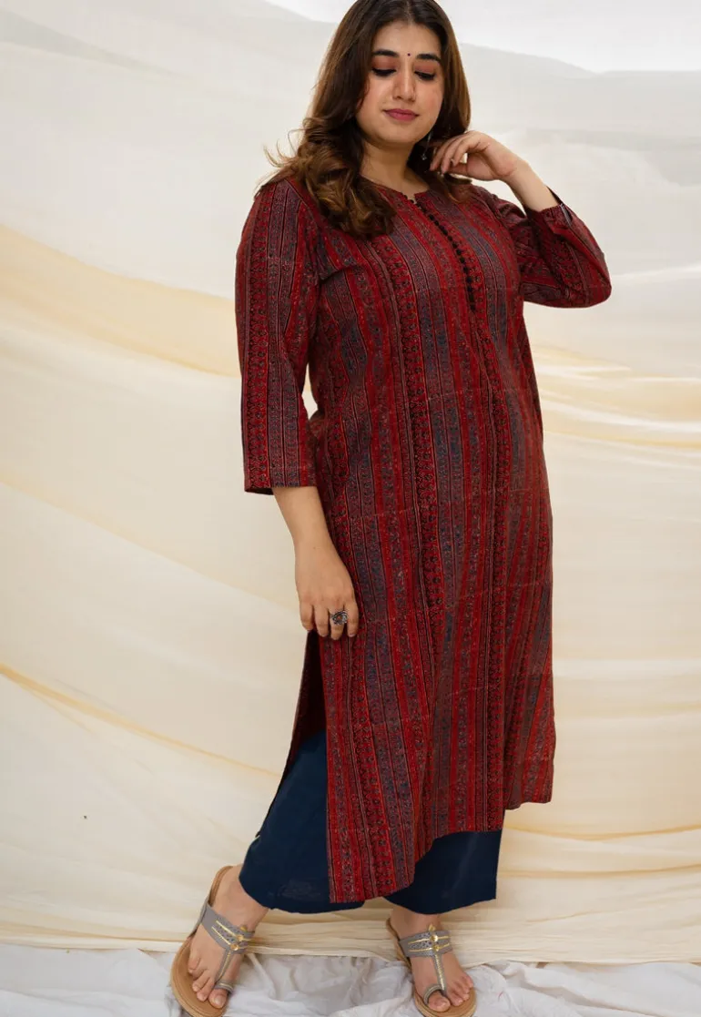 Aniha Ajrakh Madder Cotton Kurta