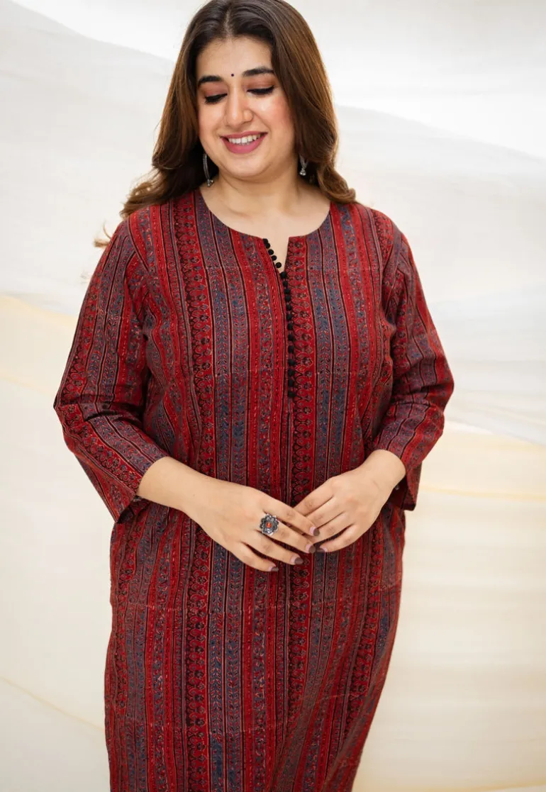 Aniha Ajrakh Madder Cotton Kurta