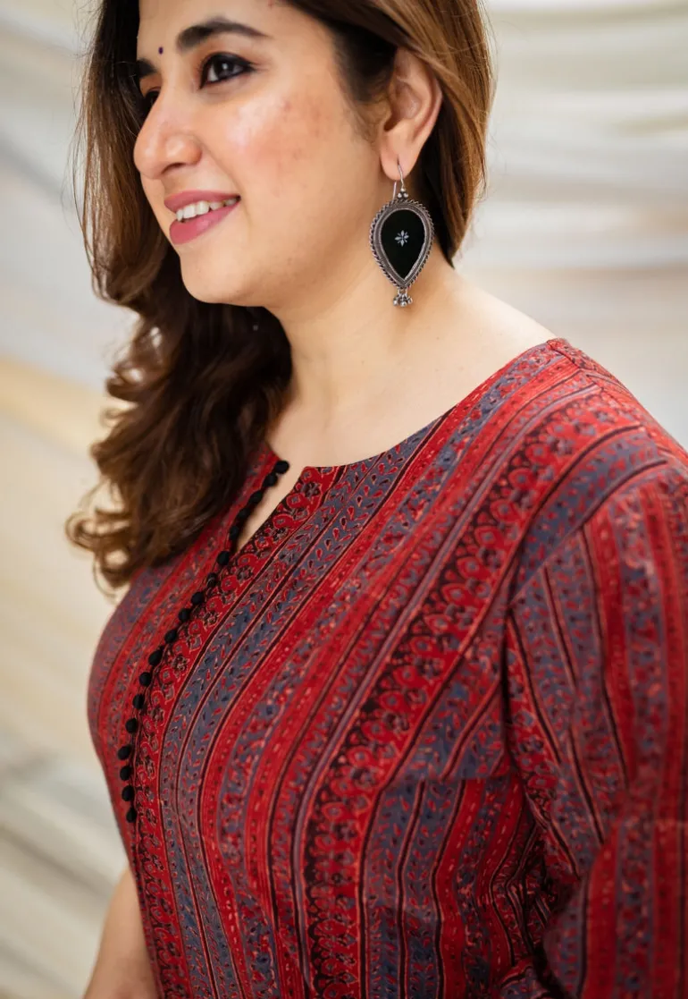 Aniha Ajrakh Madder Cotton Kurta