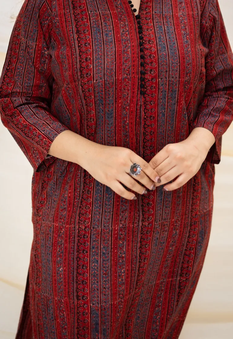 Aniha Ajrakh Madder Cotton Kurta