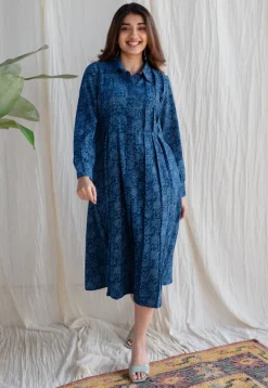 Anila Dabu Slub Cotton A Line Dress