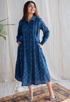 Anila Dabu Slub Cotton A Line Dress