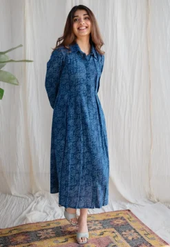 Anila Dabu Slub Cotton A Line Dress