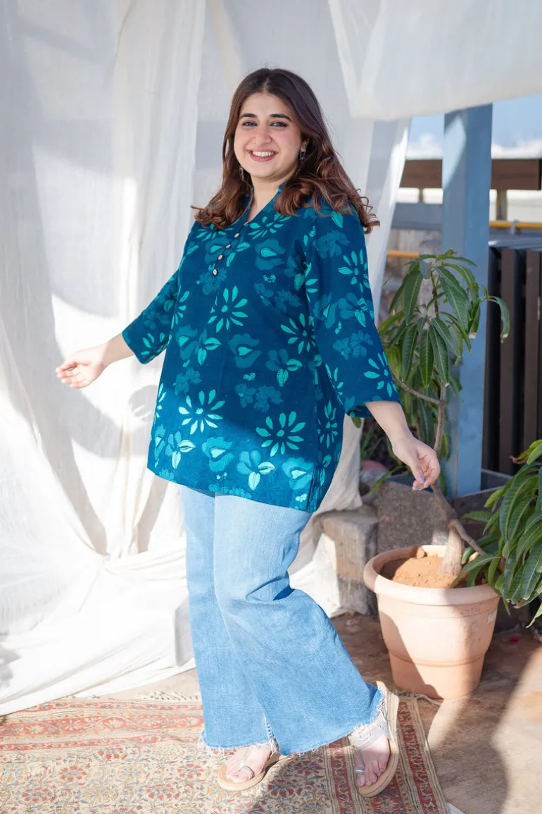 Aparna Dabu Cotton Short Top