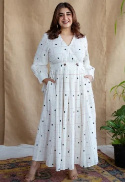 Arika Block Printed Cotton Dress