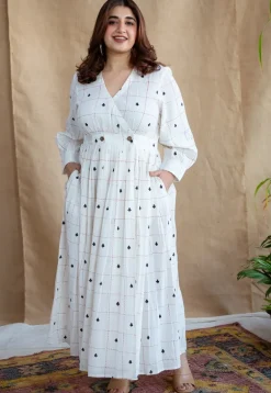 Arika Block Printed Cotton Dress