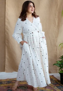 Arika Block Printed Cotton Dress