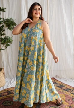 Arziya Sanganeri Slub Cotton Dress