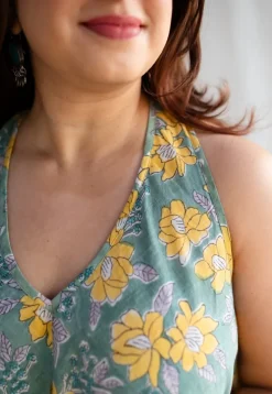 Arziya Sanganeri Slub Cotton Dress