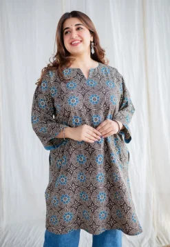 Asiya Ajrakh Jhabba Kali Cotton Kurta