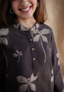 Azha Dabu Slub Cotton Kurta