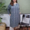 Blue Ajrakh Cotton Kurta