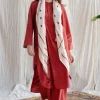 Bombay Ajrakh Red Cotton Co-Ord Set (Set of 2)