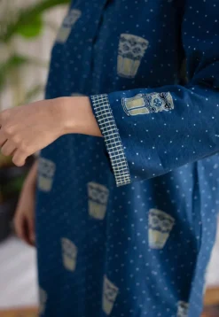 Bombay Irani Chai Ajrakh Cotton Kurta