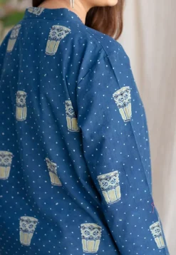 Bombay Irani Chai Ajrakh Cotton Kurta