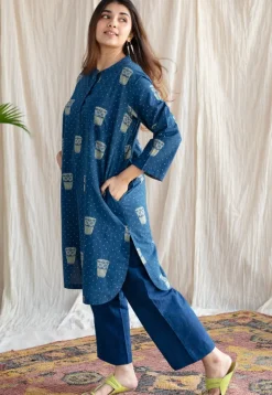 Bombay Irani Chai Ajrakh Cotton Kurta
