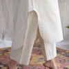 Bombay Off White Ajrakh Cotton Straight Pant