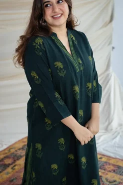 Dia Slub Cotton Kurta