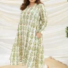 Ditya White Batik Cotton Kurta