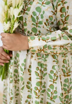 Ditya White Batik Cotton Kurta