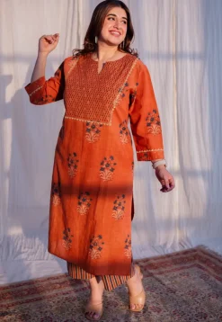 Divya Ajrakh Slub Cotton Pant
