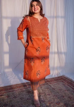 Divya Ajrakh Slub Cotton Pant