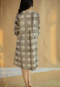 Dua Black Bagru Cotton Loose Dress