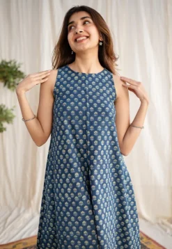 Edhaa Ajrakh Cotton Dress