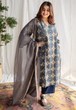 Elnaz Ajrakh Cotton Kurta